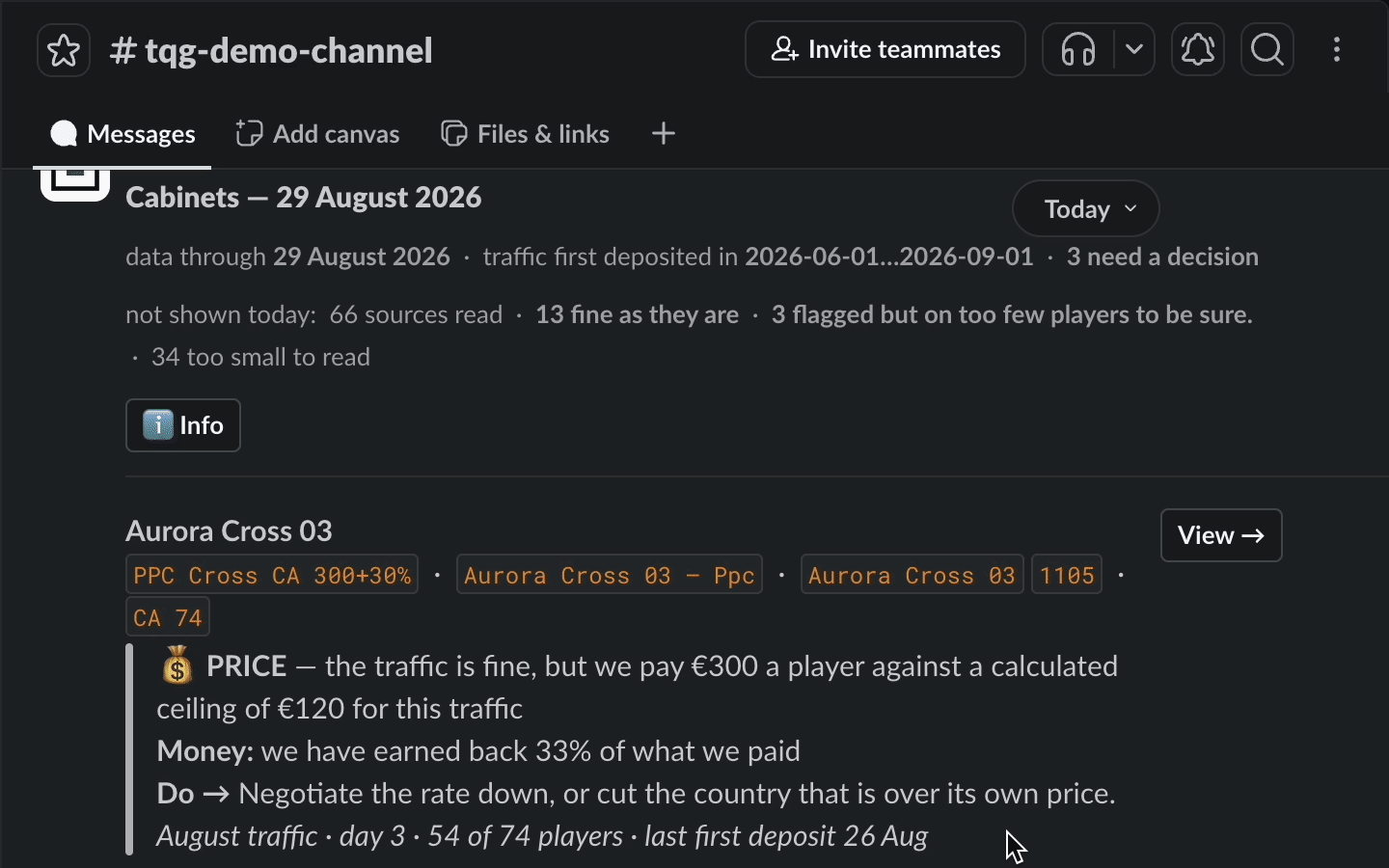 The morning post: scrolling the verdicts, opening one with a button